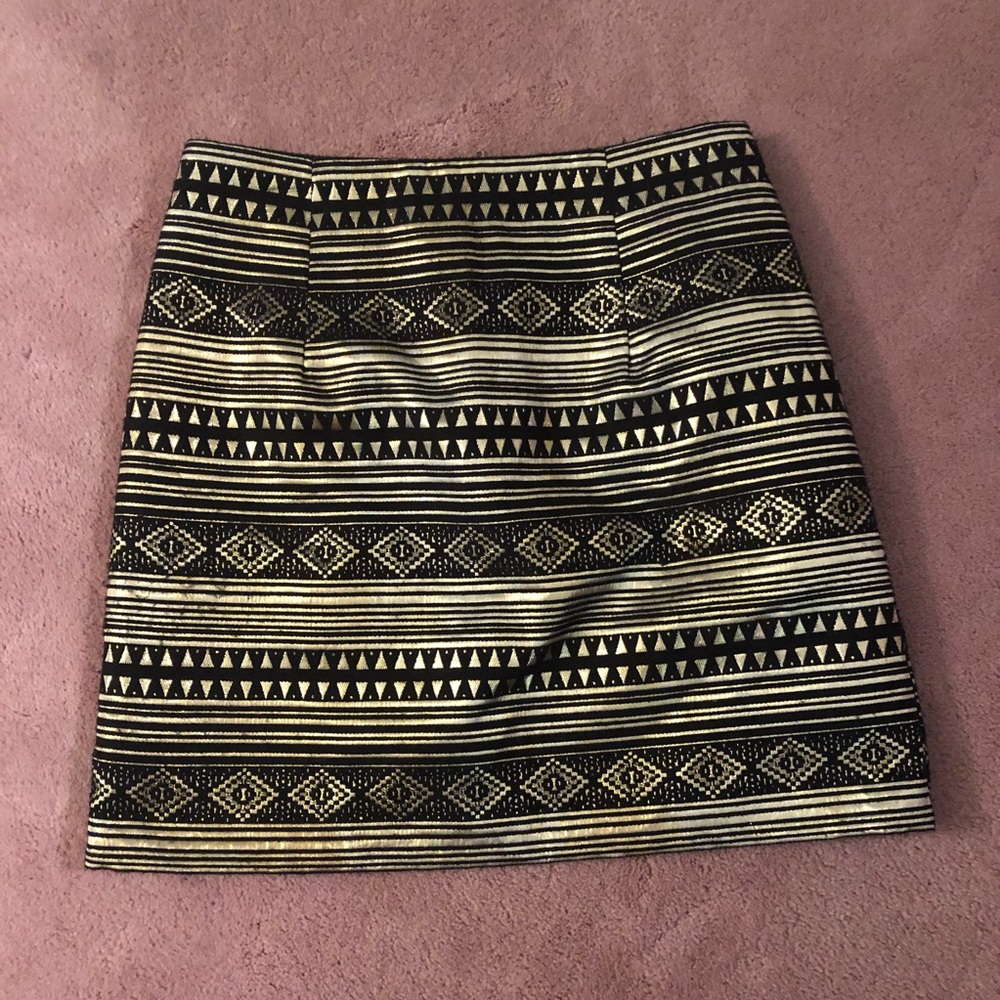 Eight Sixty Gold and Black Skirt